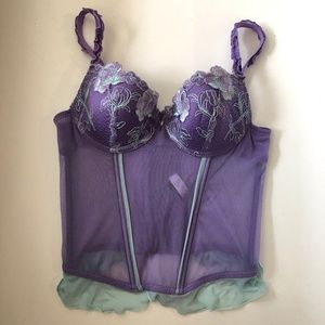 Donna Loren Purple and Blue Bra Corset Corset